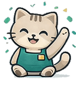 Celebrating vendor mascot